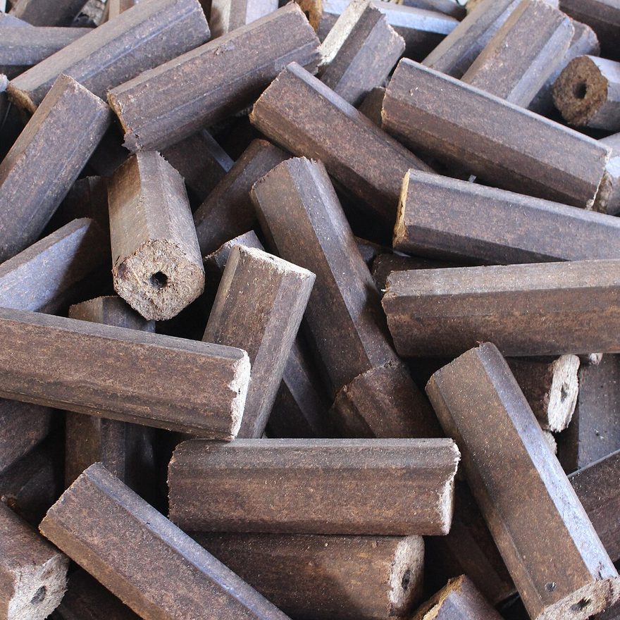 Groundnut shell briquettes